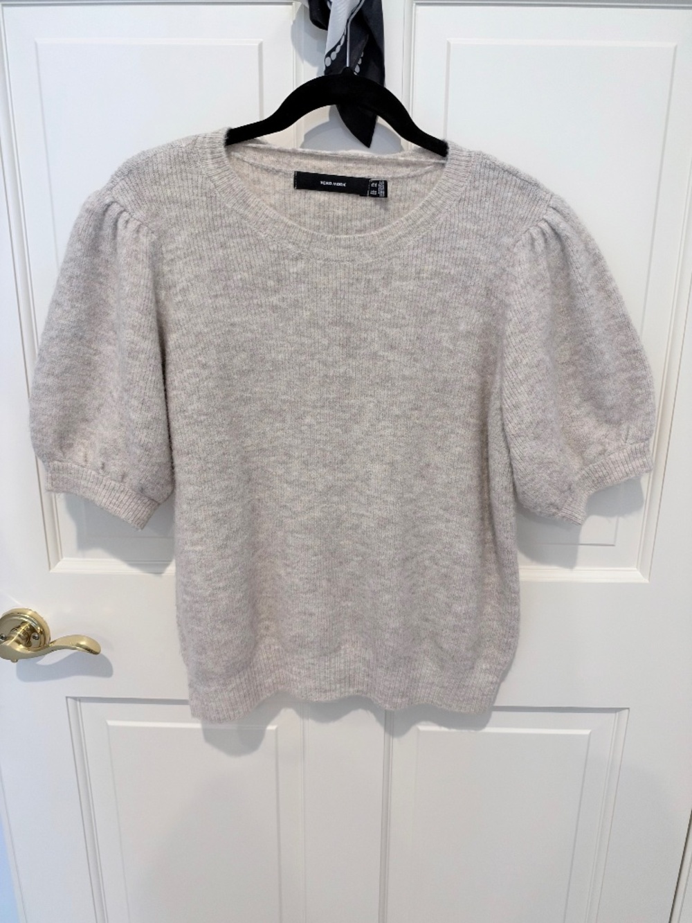 Vero Moda Oatmeal Puff Sleeve Sweater | XL
